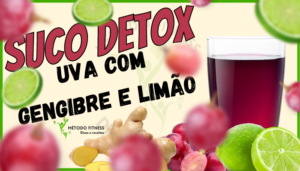 suco detox de uva com gengibre e limão