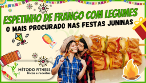 Espetinho de Frango com Legumes